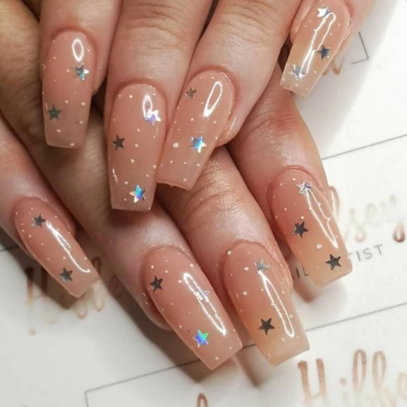 Star Shape Nail Art Glitter Flakes 3D - Picture 4 of 4